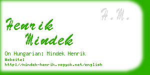 henrik mindek business card